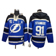 Steven Stamkos Tampa Bay Lightning Old Time Hockey Youth Authentic Sawyer Hooded Sweatshirt Jersey - Royal Blue