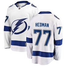 Victor Hedman Tampa Bay Lightning Fanatics Branded Men's Breakaway Away Jersey - White