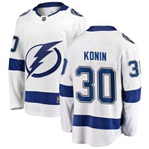 Kyle Konin Tampa Bay Lightning Fanatics Branded Men's Breakaway Away Jersey - White