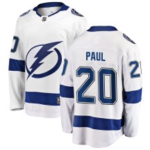Nicholas Paul Tampa Bay Lightning Fanatics Branded Men's Breakaway Away Jersey - White