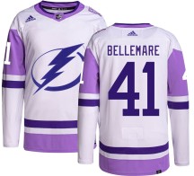Pierre-Edouard Bellemare Tampa Bay Lightning Adidas Men's Authentic Hockey Fights Cancer Jersey -