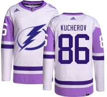 Nikita Kucherov Tampa Bay Lightning Adidas Men's Authentic Hockey Fights Cancer Jersey -