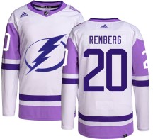 Mikael Renberg Tampa Bay Lightning Adidas Men's Authentic Hockey Fights Cancer Jersey -