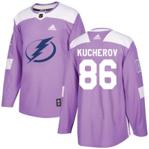 Nikita Kucherov Tampa Bay Lightning Adidas Men's Authentic Fights Cancer Practice Jersey - Purple