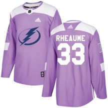 Manon Rheaume Tampa Bay Lightning Adidas Men's Authentic Fights Cancer Practice Jersey - Purple