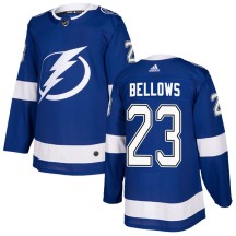 Brian Bellows Tampa Bay Lightning Adidas Men's Authentic Home Jersey - Blue