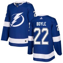Dan Boyle Tampa Bay Lightning Adidas Men's Authentic Home Jersey - Blue