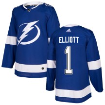 Brian Elliott Tampa Bay Lightning Adidas Men's Authentic Home Jersey - Blue