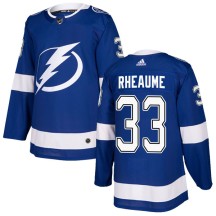 Manon Rheaume Tampa Bay Lightning Adidas Men's Authentic Home Jersey - Blue