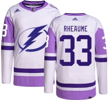 Manon Rheaume Tampa Bay Lightning Adidas Youth Authentic Hockey Fights Cancer Jersey -