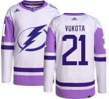 Mick Vukota Tampa Bay Lightning Adidas Youth Authentic Hockey Fights Cancer Jersey -
