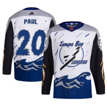 Nicholas Paul Tampa Bay Lightning Adidas Youth Authentic Reverse Retro 2.0 Jersey - White