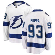 Daren Puppa Tampa Bay Lightning Fanatics Branded Youth Breakaway Away Jersey - White