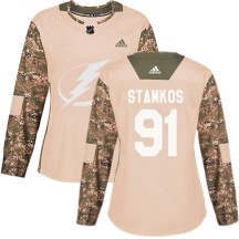 Steven Stamkos Tampa Bay Lightning Adidas Women's Authentic Veterans Day Practice Jersey - Camo