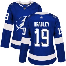 Brian Bradley Tampa Bay Lightning Adidas Women's Authentic Home Jersey - Blue