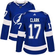 Wendel Clark Tampa Bay Lightning Adidas Women's Authentic Home Jersey - Blue