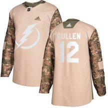 John Cullen Tampa Bay Lightning Adidas Youth Authentic Veterans Day Practice Jersey - Camo