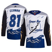 Erik Cernak Tampa Bay Lightning Adidas Men's Authentic Reverse Retro 2.0 Jersey - White