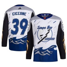 Enrico Ciccone Tampa Bay Lightning Adidas Men's Authentic Reverse Retro 2.0 Jersey - White