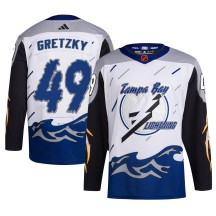 Brent Gretzky Tampa Bay Lightning Adidas Men's Authentic Reverse Retro 2.0 Jersey - White