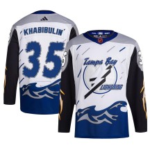Nikolai Khabibulin Tampa Bay Lightning Adidas Men's Authentic Reverse Retro 2.0 Jersey - White