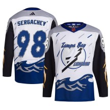 Mikhail Sergachev Tampa Bay Lightning Adidas Men's Authentic Reverse Retro 2.0 Jersey - White
