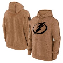 Tampa Bay Lightning Men's 2023 Salute to Service Club Pullover Hoodie - Brown