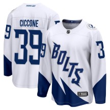Enrico Ciccone Tampa Bay Lightning Fanatics Branded Men's 2022 Stadium Series Breakaway Jersey - White