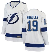 Brian Bradley Tampa Bay Lightning Fanatics Branded Women's Breakaway Away Jersey - White