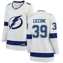 Enrico Ciccone Tampa Bay Lightning Fanatics Branded Women's Breakaway Away Jersey - White