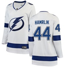 Roman Hamrlik Tampa Bay Lightning Fanatics Branded Women's Breakaway Away Jersey - White