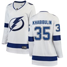 Nikolai Khabibulin Tampa Bay Lightning Fanatics Branded Women's Breakaway Away Jersey - White
