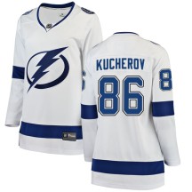 Nikita Kucherov Tampa Bay Lightning Fanatics Branded Women's Breakaway Away Jersey - White
