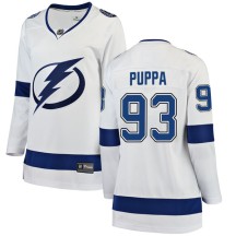 Daren Puppa Tampa Bay Lightning Fanatics Branded Women's Breakaway Away Jersey - White